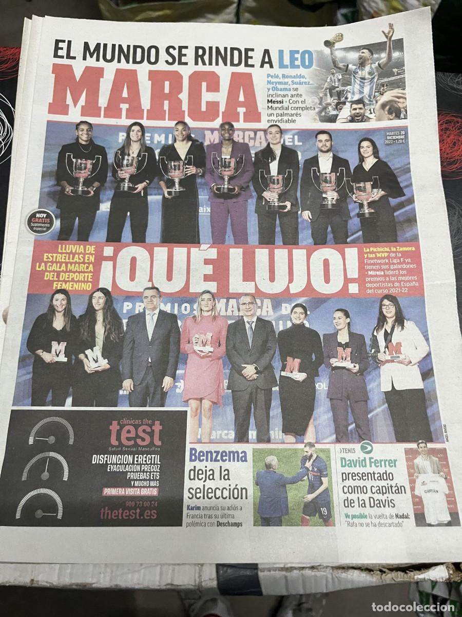 Coleccionismo deportivo: MARCA (20-12-2022)CELEBRACION CAMPEON MUNDIAL FUTBOL ARGENTINA MESSI GALA MARCA BENZEMA DAVID FERRER