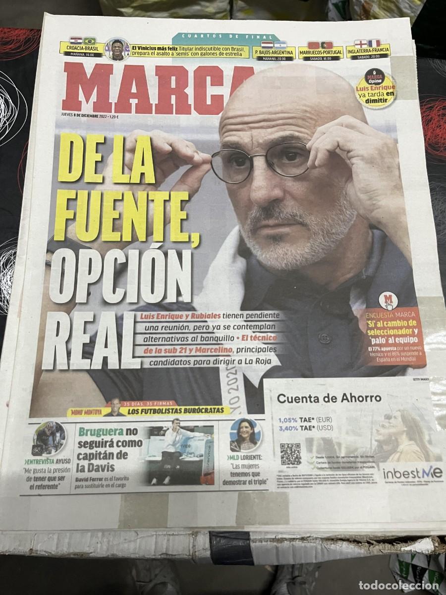 Coleccionismo deportivo: MARCA (8-12-2022) MUNDIAL FUTBOL DE LA FUENTE ENTRENADOR SELECCION ESPA&Ntilde;OLA ESPA&Ntilde;A BRUGUERA