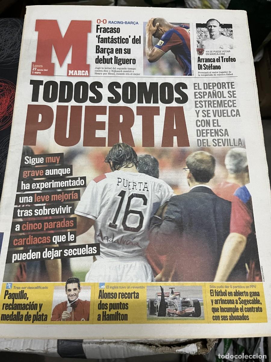 Coleccionismo deportivo: MARCA (27-8-2007) PAU GASOL POWELL RACING 0-0 BARCELONA TROFEO DI STEFANO ANTONIO PUERTA SIGUE GRAVE