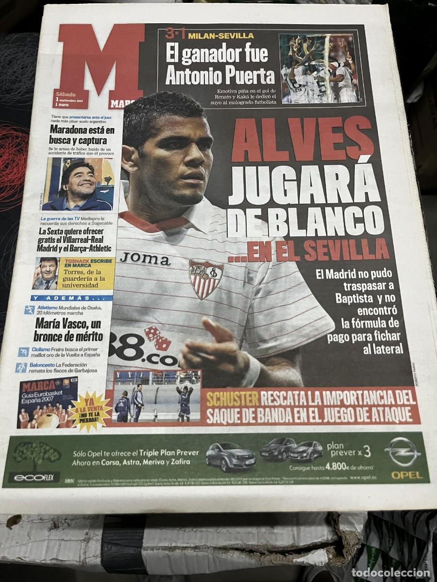 Coleccionismo deportivo: MARCA (1-9-2007) CAMPEON FINAL SUPERCOPA EUROPA MILAN 3-1 SEVILLA MARADONA GARBAJOSA EUROBASKET