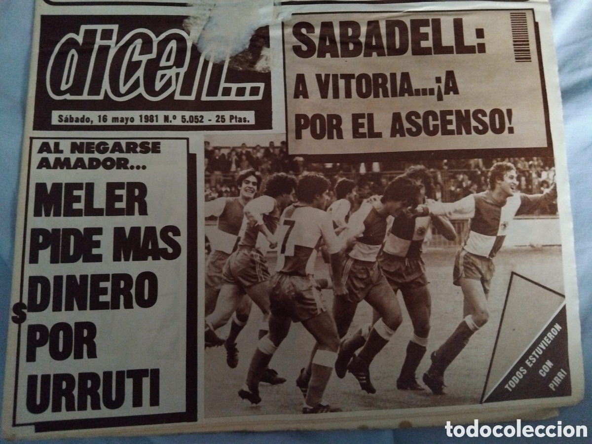 Coleccionismo deportivo: Periodico Sabadell; &iexcl;A Vitoria a por el ascenso!