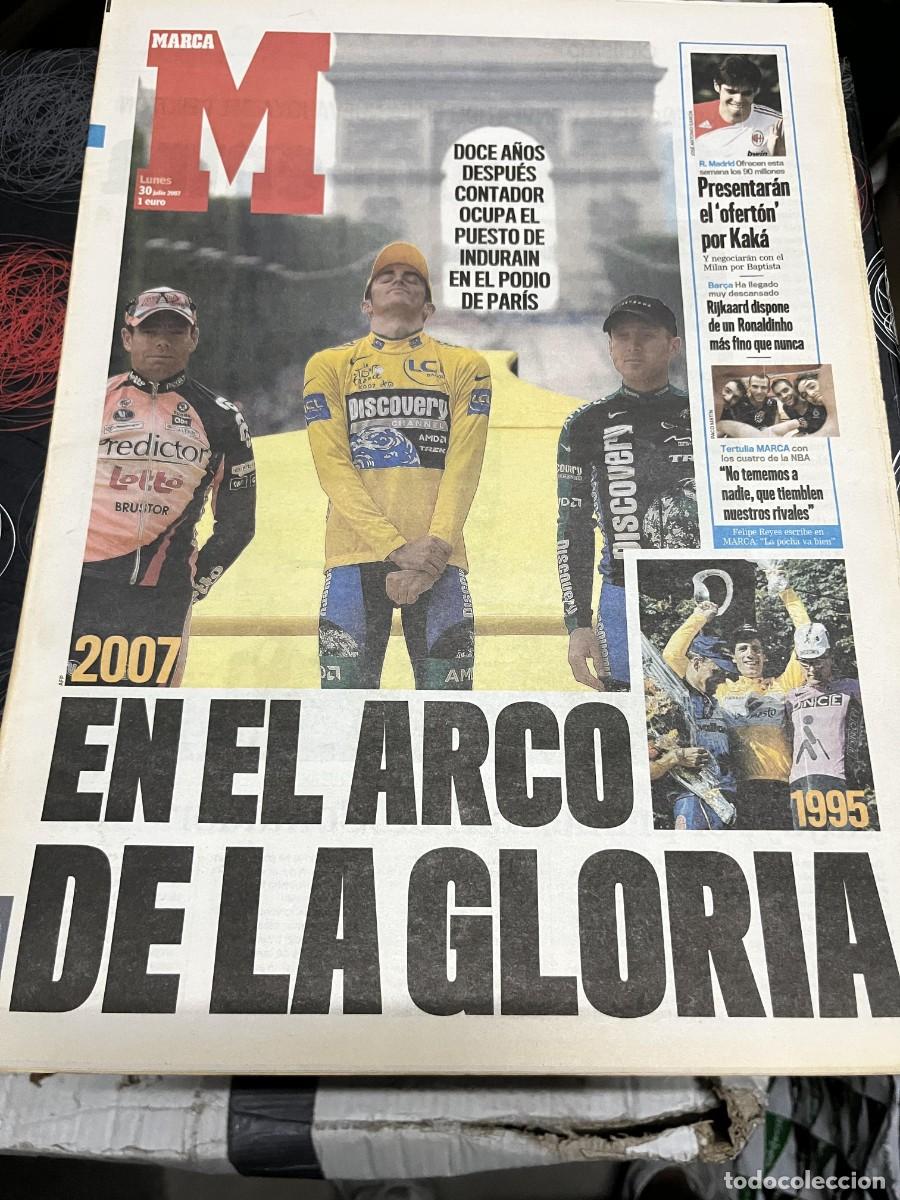 Coleccionismo deportivo: MARCA (30-7-2007) CAMPEON TOUR DE FRANCIA ALBERTO CONTADOR CICLISMO KAKA VALENCIA 0-3 PSG