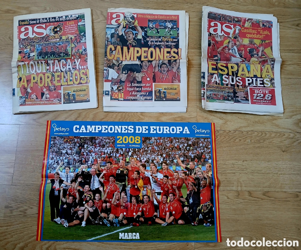 Coleccionismo deportivo: Colecci&oacute;n diario As Espa&ntilde;a campeona euro 2008