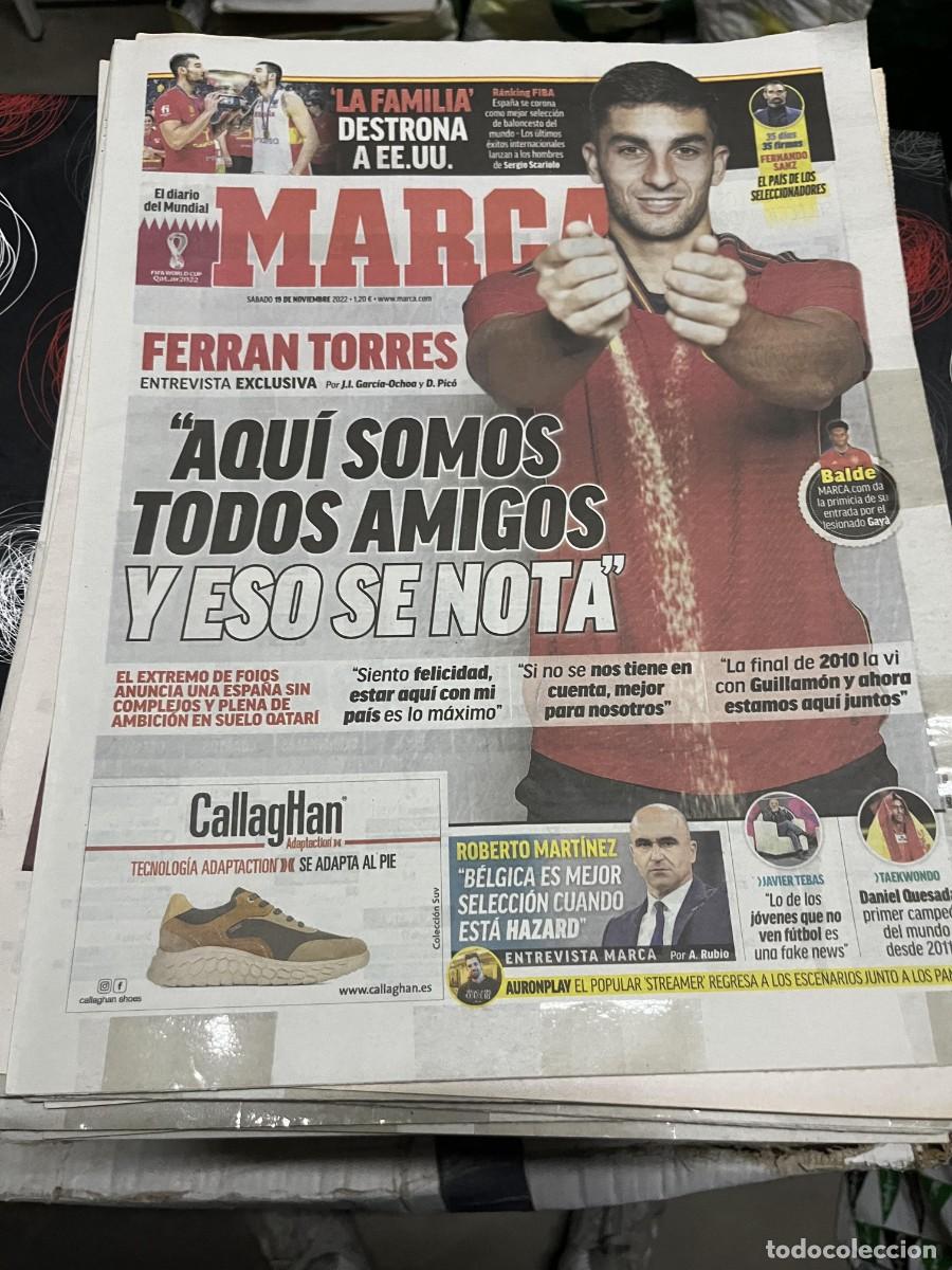 Coleccionismo deportivo: MARCA (19-11-2022) MUNDIAL QATAR ENTREVISTA EXCLUSIVA FERRAN TORRES BALDE BALONCESTO ESPA&Ntilde;A