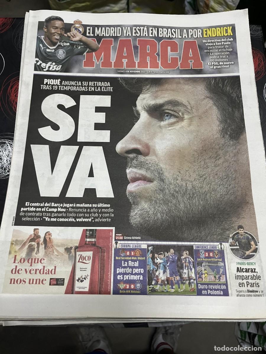 Coleccionismo deportivo: MARCA (4-11-2022) FICHAJE ENDRICK REAL MADRID PIQUE BARCELONA REAL SOCIEDAD 1-0 UNITED BETIS 3-0 HJK