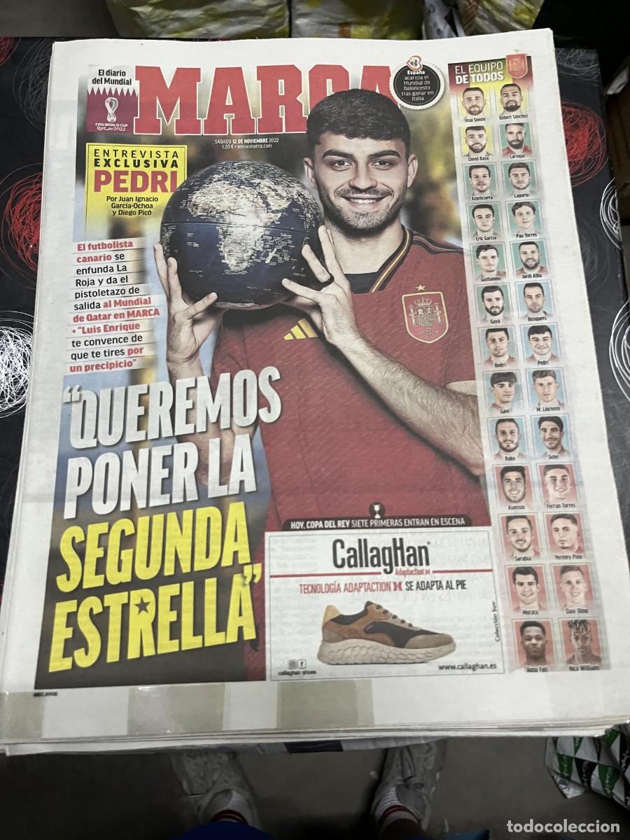 Coleccionismo deportivo: MARCA (12-11-2022) MUNDIAL QATAR ENTREVISTA EXCLUSIVA PEDRI BARCELONA SELECCION ESPA&Ntilde;OLA ESPA&Ntilde;A