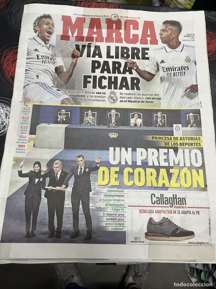 Coleccionismo deportivo: MARCA (29-10-2022) RODRYGO MILITAO REAL MADRID PRINCIPE DE ASTURIAS DE LOS DEPORTES