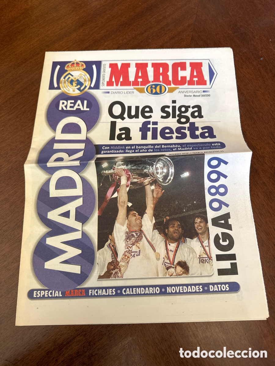 Coleccionismo deportivo: SUPLEMENTO ESPECIAL DIARIO MARCA PRESENTACION REAL MADRID. PLANTILLA, TEMPORADA 1998/1999