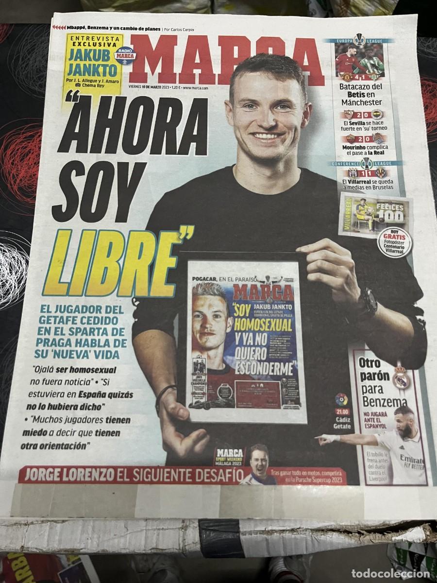 Coleccionismo deportivo: MARCA (10-3-2023)ENTREVISTA JAKUB JANKTO UNITED 4-1 BETIS SEVILLA 2-0 FENERBAHCE ROMA 2-0 R.SOCIEDAD