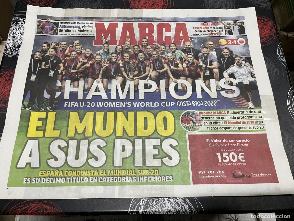 Coleccionismo deportivo: MARCA (30-8-2022) CAMPEON MUNDIAL FUTBOL FEMENINO FIFA U-20 ESPA&Ntilde;A 3-1 JAPON