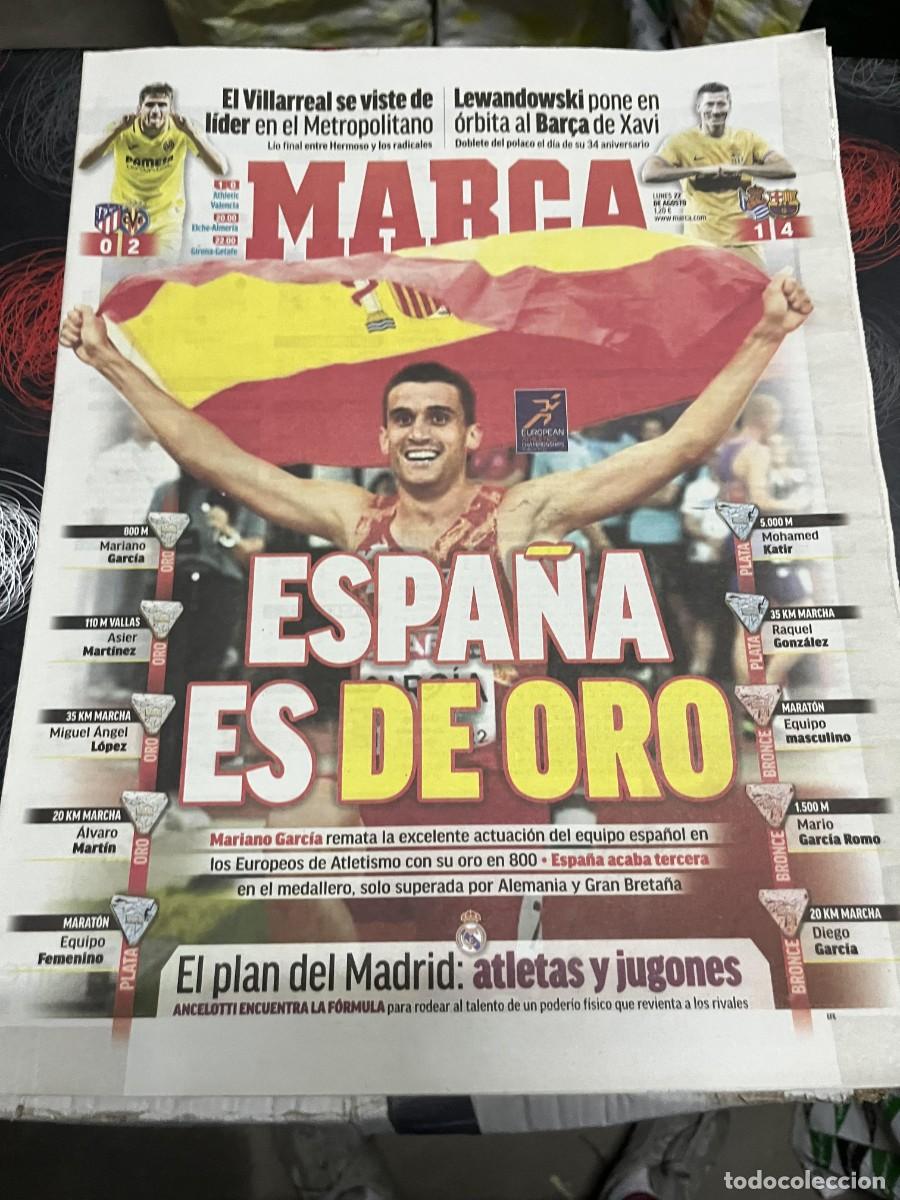 Coleccionismo deportivo: MARCA (22-8-2022) MEDALLA DE ORO MARIANO GARCIA ATLETISMO EUROPEO ATLETICO 0-2 VILLARREAL