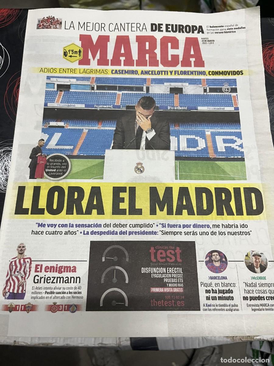 Coleccionismo deportivo: MARCA (23-8-2022) DESPEDIDA CASEMIRO REAL MADRID GRIEZMANN ATLETICO MADRID PIQUE BARCELONA