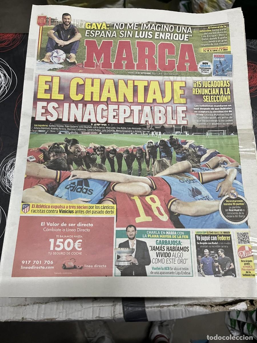Coleccionismo deportivo: MARCA (23-9-2022) ENTREVISTA JOSE LUIS GAYA ATLETICO MADRID VINICIUS GARBAJOSA FEDERER NADAL