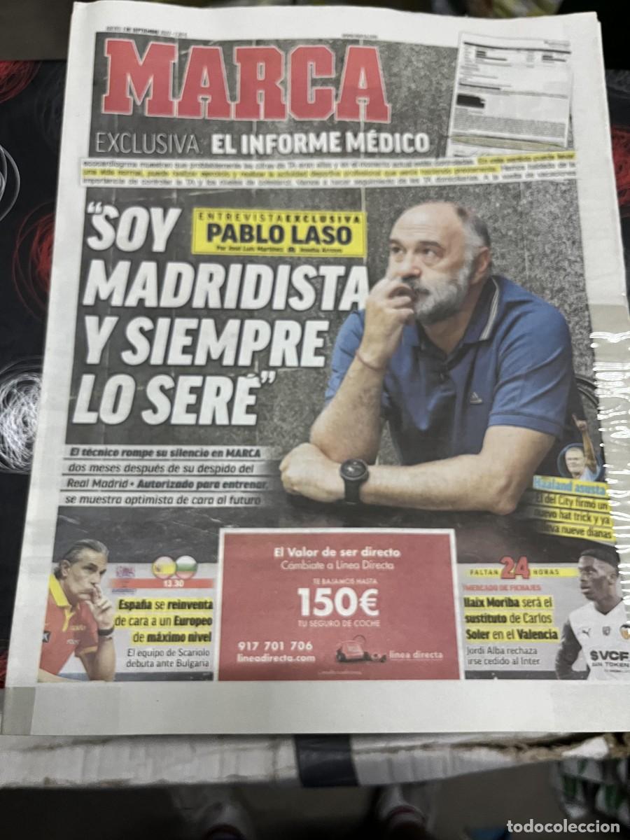 Coleccionismo deportivo: MARCA (1-9-2022) ENTREVISTA EXCLUSIVA PABLO LASO EUROPEO BALONCESTO ESPA&Ntilde;A LITUANIA ILAIX MORIBA