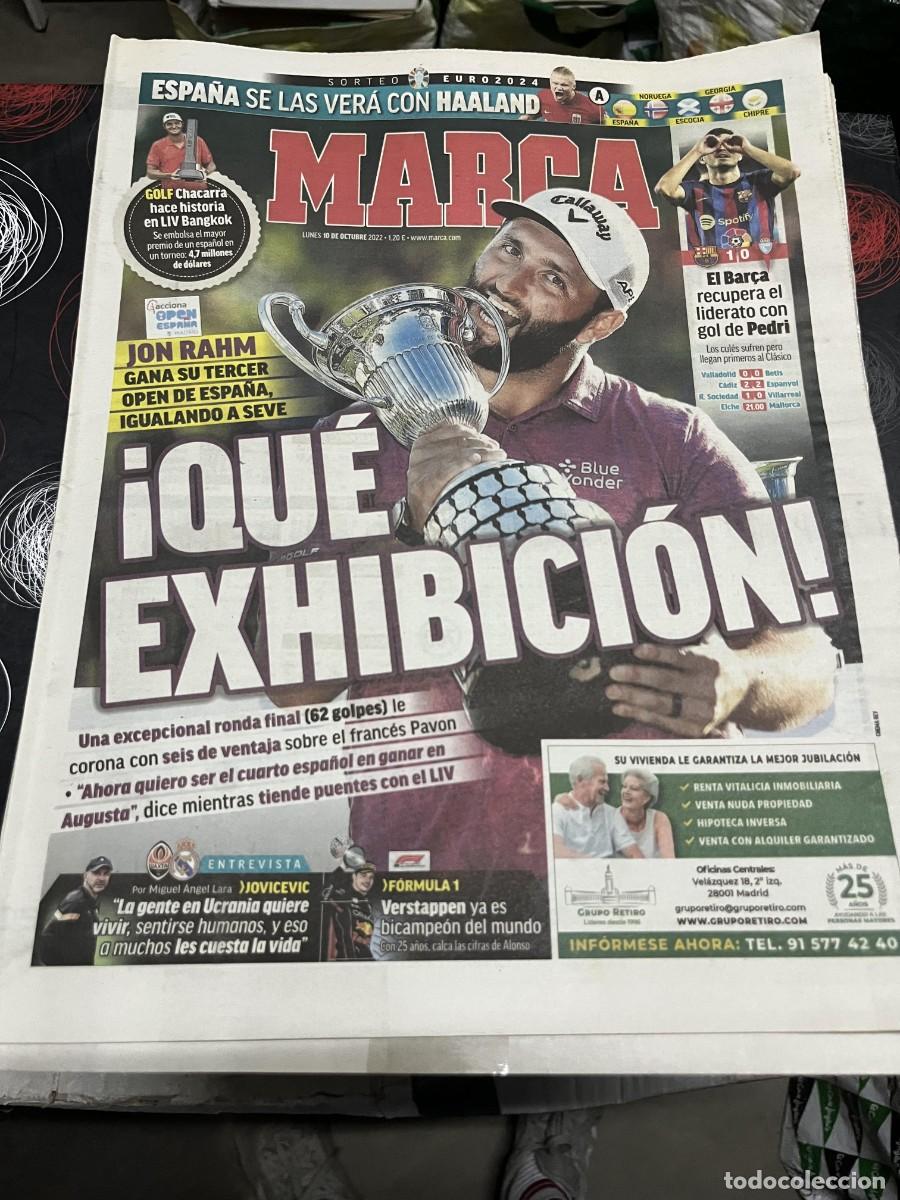 Coleccionismo deportivo: MARCA (10-10-2022) CAMPEON OPEN ESPA&Ntilde;A GOLF JON RAHM BARCELONA 1-0 CELTA VIGO ENTREVISTA KOVACEVIC
