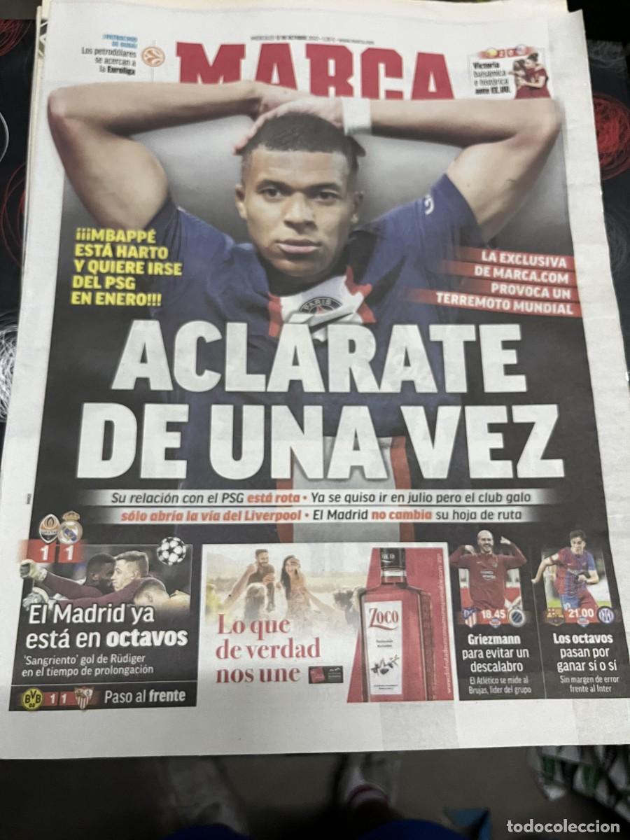 Coleccionismo deportivo: MARCA (12-10-2022) CHAMPIONS SHAKHTAR DONETSK 1-1 REAL MADRID FICHAJE MBAPPE REAL MADRID PSG