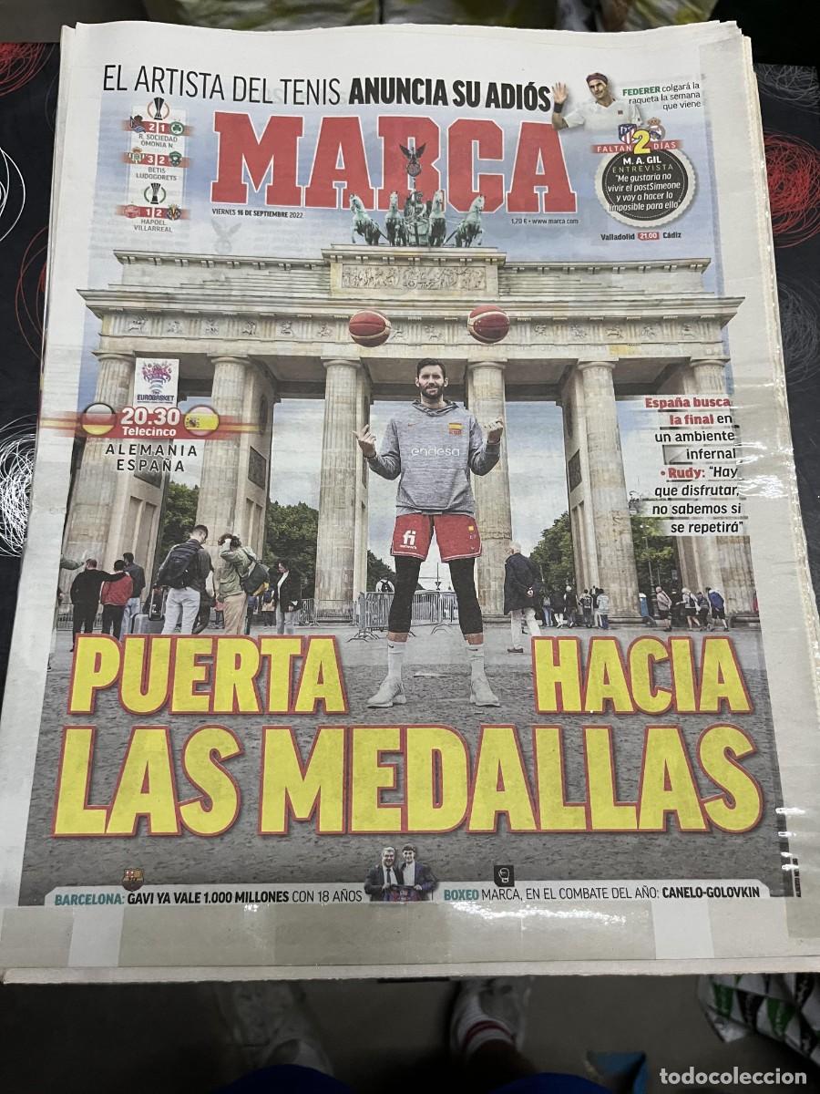Coleccionismo deportivo: MARCA (16-9-2022) R.SOCIEDAD 2-1 OMONIA BETIS 3-2 LUDOGORETS EUROBASKET ALEMANIA ESPA&Ntilde;A BALONCESTO