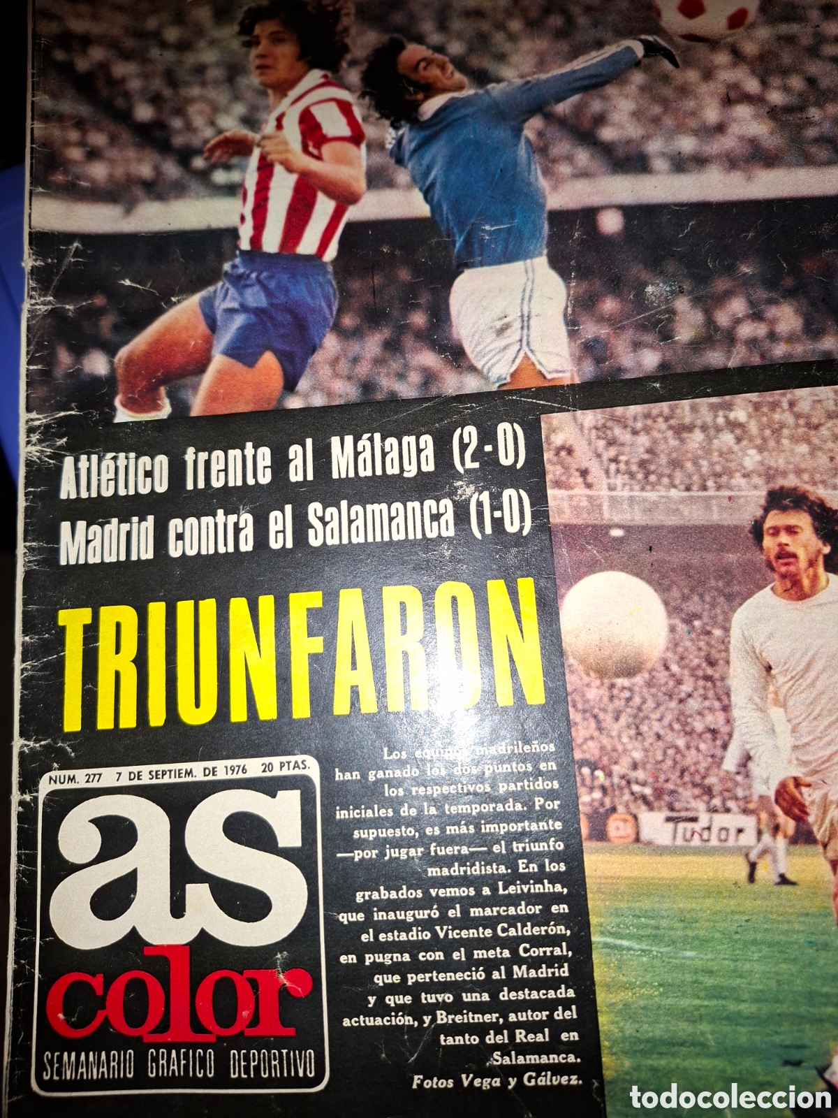 Coleccionismo deportivo: AS COLOR A&Ntilde;O 1976 Atl&eacute;tico de Madrid