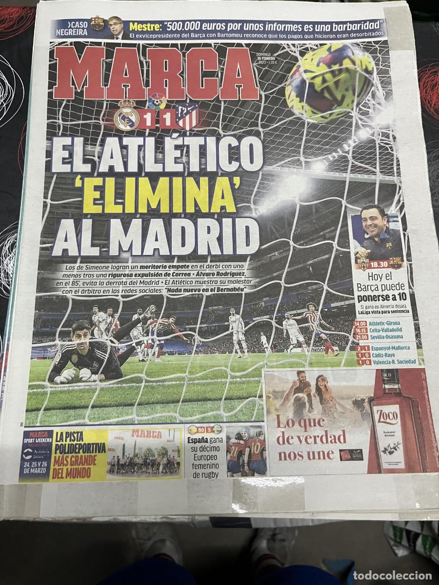 Coleccionismo deportivo: MARCA (26-2-2023) CASO NEGREIRA DERBI REAL MADRID 1-1 ATLETICO MADRID HOY ALMERIA BARCELONA