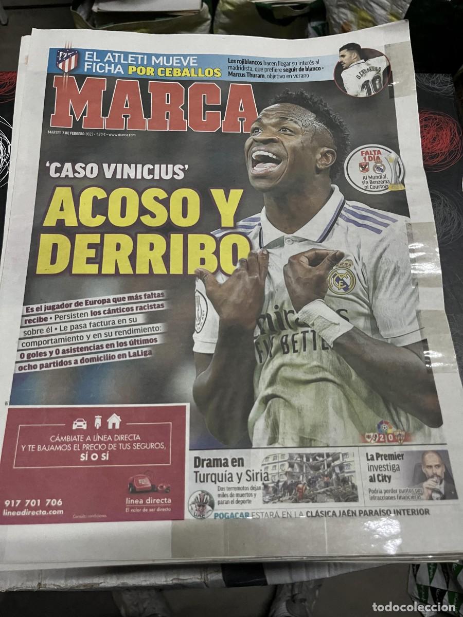 Coleccionismo deportivo: MARCA (7-2-2023) CASO VINICIUS REAL MADRID POSIBLE FICHAJE CEBALLOS ATLETICO TERREMOTO TURQUIA SIRIA