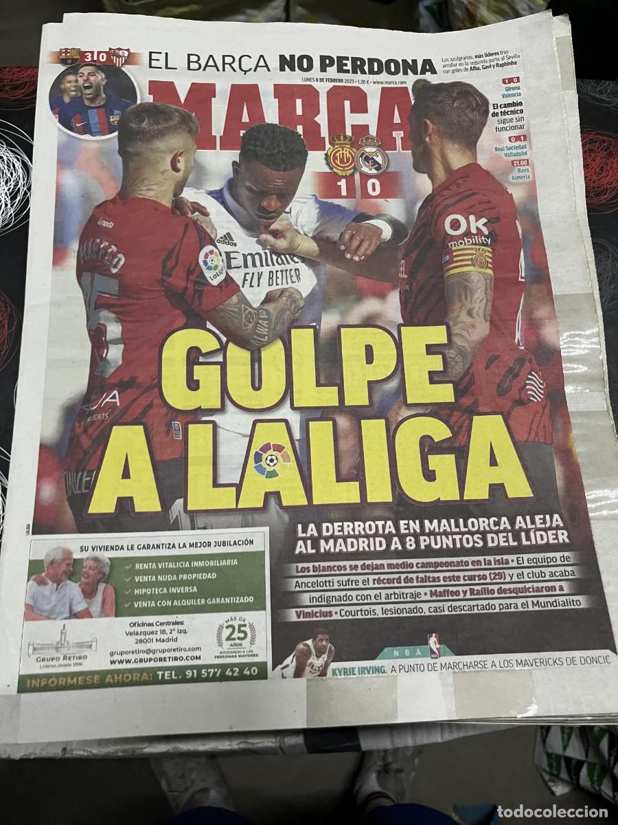 Coleccionismo deportivo: MARCA (6-2-2023) MALLORCA 1-0 REAL MADRID BARCELONA 3-0 SEVILLA JORNADA LIGA GIRONA 1-0 VALENCIA