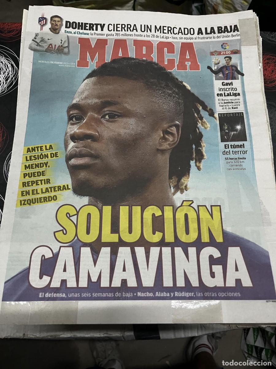 Coleccionismo deportivo: MARCA (1-2-2023) CAMAVINGA REAL MADRID DOHERTY ENZO FERNANDEZ .CHELSEA GAVI