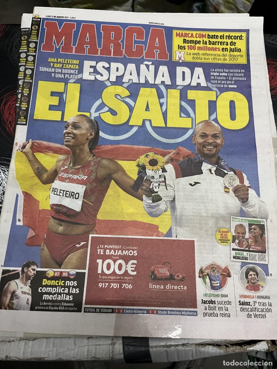 Coleccionismo deportivo: MARCA (2-8-2021) MEDALLA ANA PELETEIRO RAY ZAPATA ESPA&Ntilde;A 87-95 ESLOVENIA DONCIC GASOL