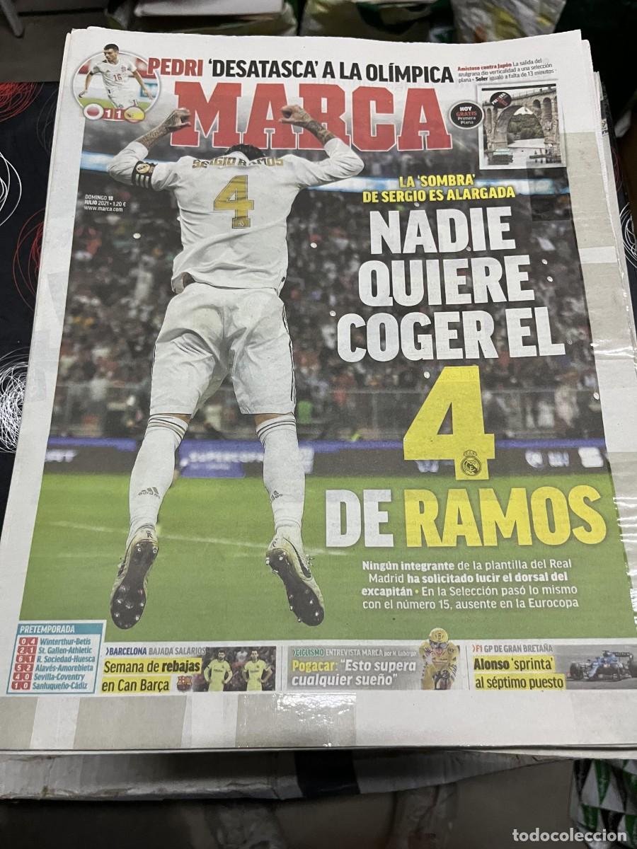 Coleccionismo deportivo: MARCA (18-7-2021) PEDRI JAPON 1-1 ESPA&Ntilde;A SERGIO RAMOS BAJADA SALARIOS BARCELONA FERNANDO ALONSO