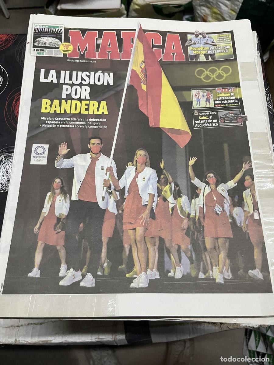 Coleccionismo deportivo: MARCA (24-7-2021) MIREIA BELMONTE SAUL CRAVIOTTO ABANDERADOS ESPA&Ntilde;A OLIMPIADAS CARLOS SAINZ DAKAR