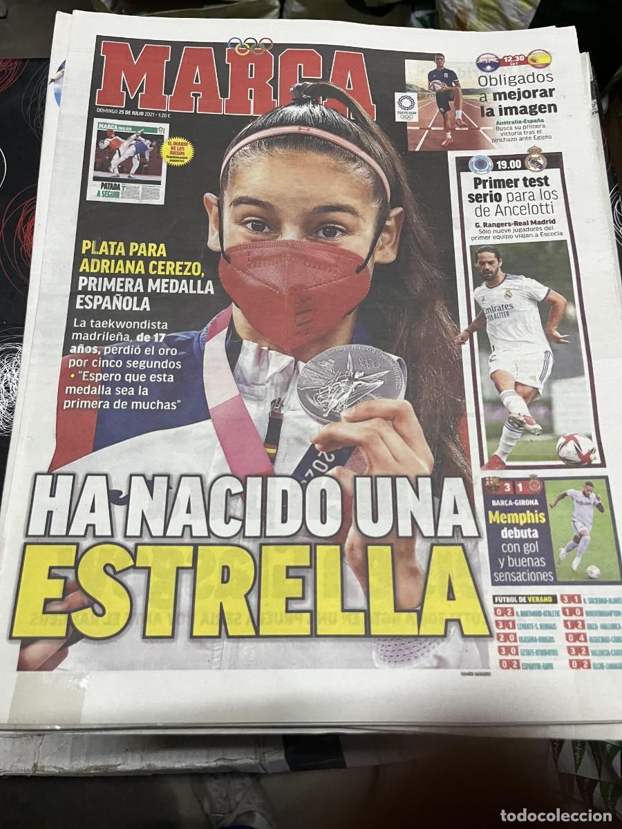 Coleccionismo deportivo: MARCA (25-7-2021) MEDALLA PLATA ADRIANA CEREZO HOY RANGERS REAL MADRID BARCELONA 3-1 GIRONA