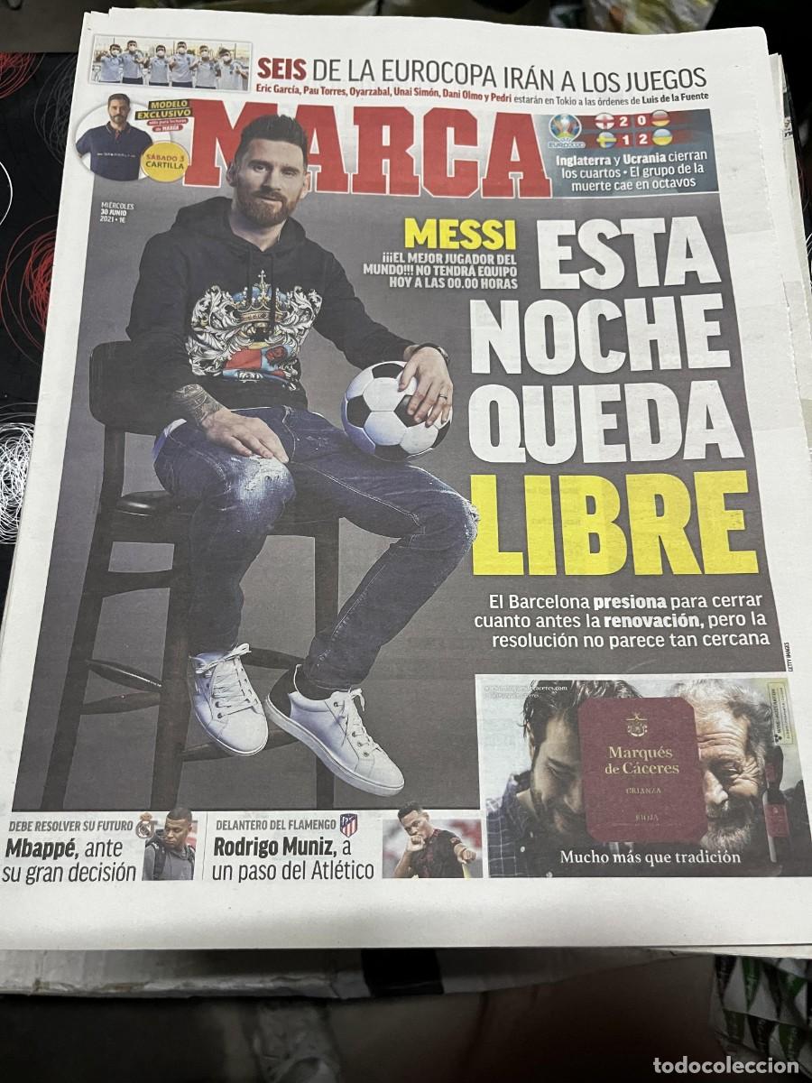 Coleccionismo deportivo: MARCA (30-6-2021) LIONEL MESSI EUROCOPA EURO INGLATERRA 2-0 ALEMANIA SUECIA 1-2 UCRANIA MBAPPE