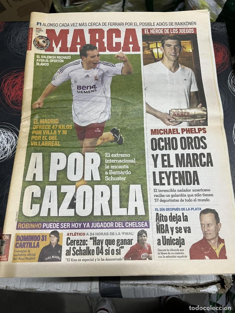Coleccionismo deportivo: MARCA (26-8-2008) MICHAEL PHELPS CAZORLA POSIBLE FICHAJE REAL MADRID MEDALLERO OLIMPICO OLIMPIADAS