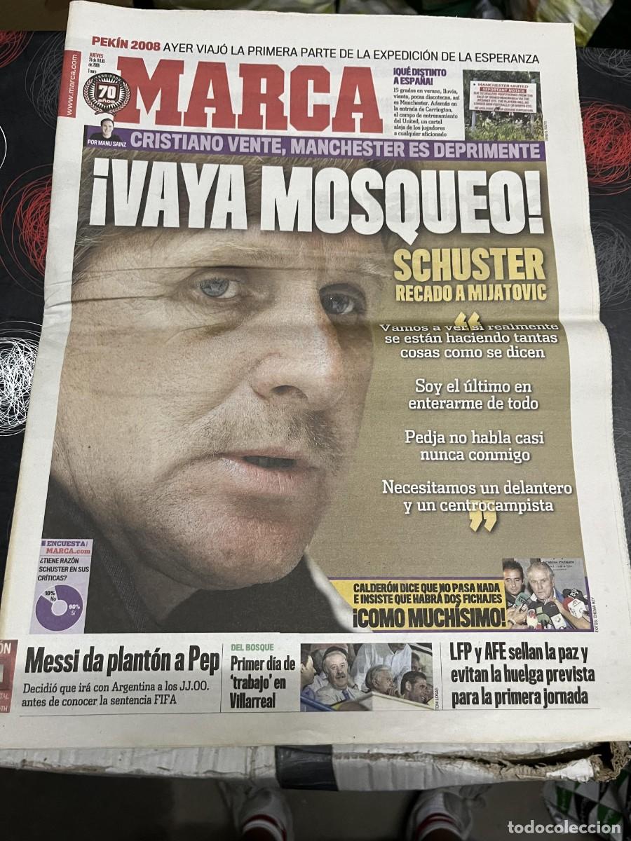 Sammelleidenschaft Sport: MARCA (31-7-2008) BERND SCHUSTER REAL MADRID MIJATOVIC MESSI CARL LEWIS JESSE OWENS