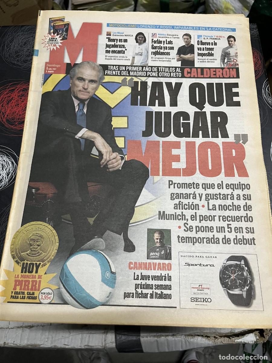 Coleccionismo deportivo: MARCA (1-7-2007) RAMON CALDERON REAL MADRID HENRY MESSI FORLAN CANNAVARO RAFAEL NADAL ALONSO