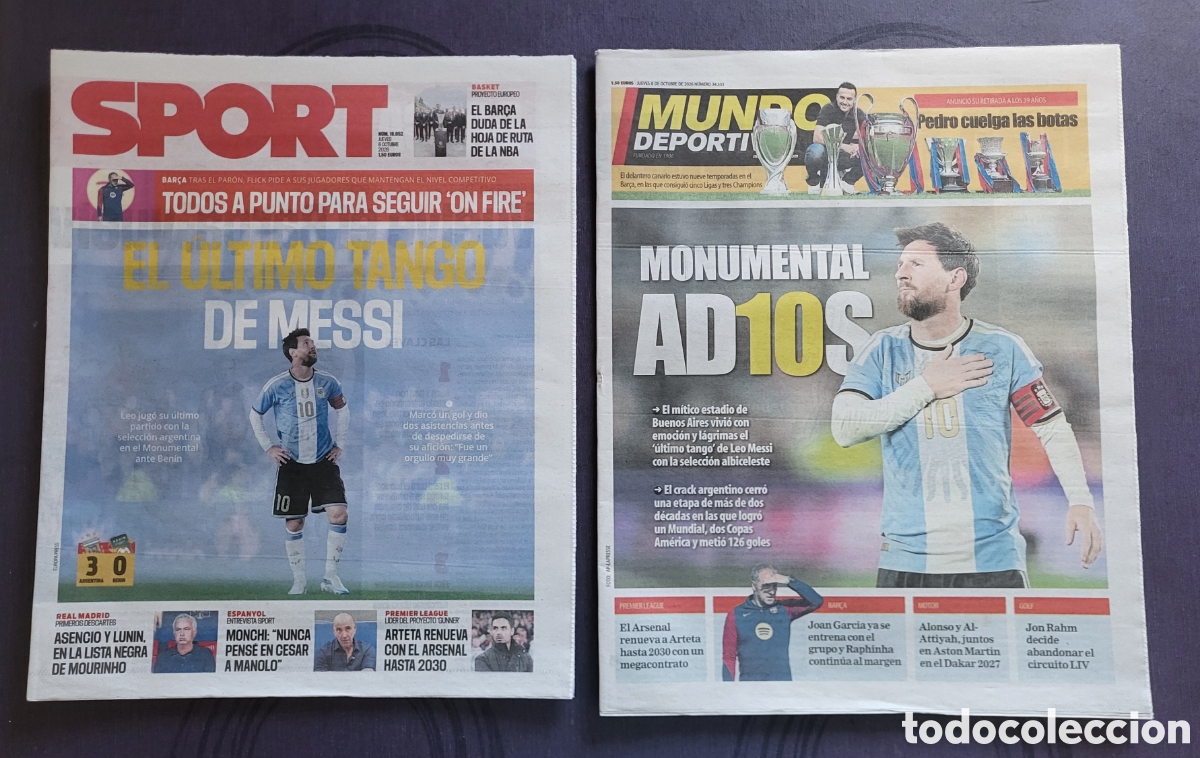 Coleccionismo deportivo: Sport y mundo deportivo retirada Messi Selecci&oacute;n Argentina