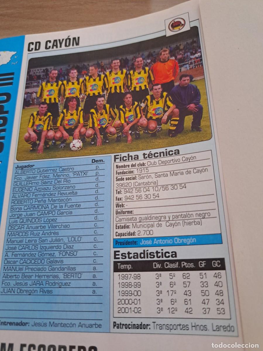 Sports collectibles: Foto plantilla y jugadores Don Bal&oacute;n 2002-03. CD Cay&oacute;n