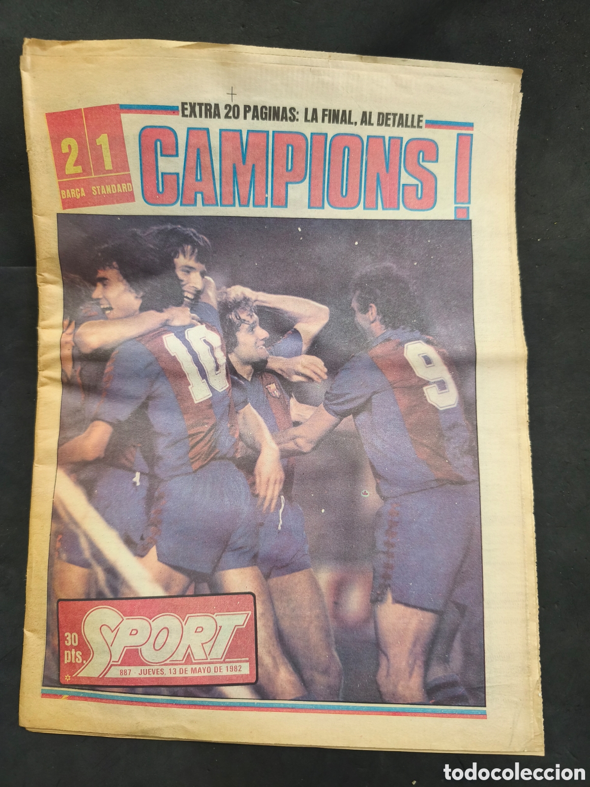 Coleccionismo deportivo: DIARIO SPORT N&ordm; 887 13 MAYO 1982 / BARCELONA CAMPEON DE LA RECOPA / BAR&Ccedil;A STANDARD DE LIEJA
