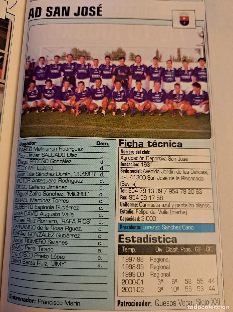 Sports collectibles: Foto plantilla y jugadores Don Bal&oacute;n 2002-03. AD San Jos&eacute;