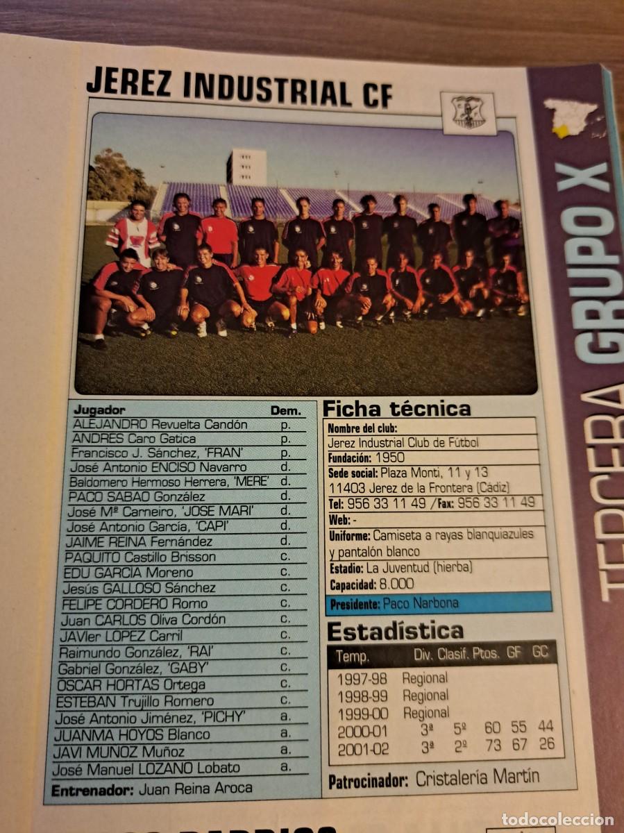 Sports collectibles: Foto plantilla y jugadores Don Bal&oacute;n 2002-03. Jerez Indistrial CF