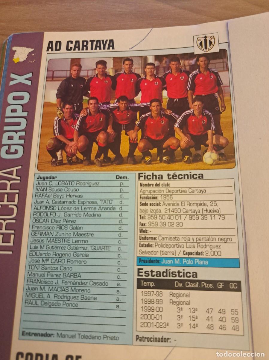 Sports collectibles: Foto plantilla y jugadores Don Bal&oacute;n 2002-03. AD Cartaya