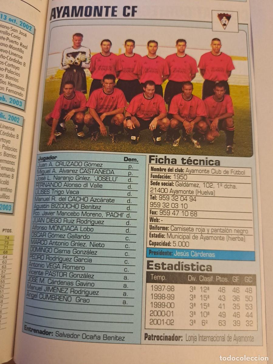 Sports collectibles: Foto plantilla y jugadores Don Bal&oacute;n 2002-03. Ayamonte CF