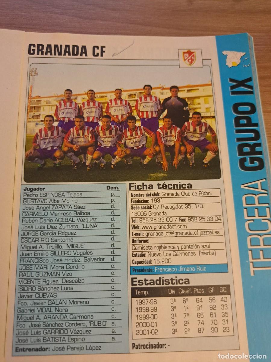Sports collectibles: Foto plantilla y jugadores Don Bal&oacute;n 2002-03. Granada CF