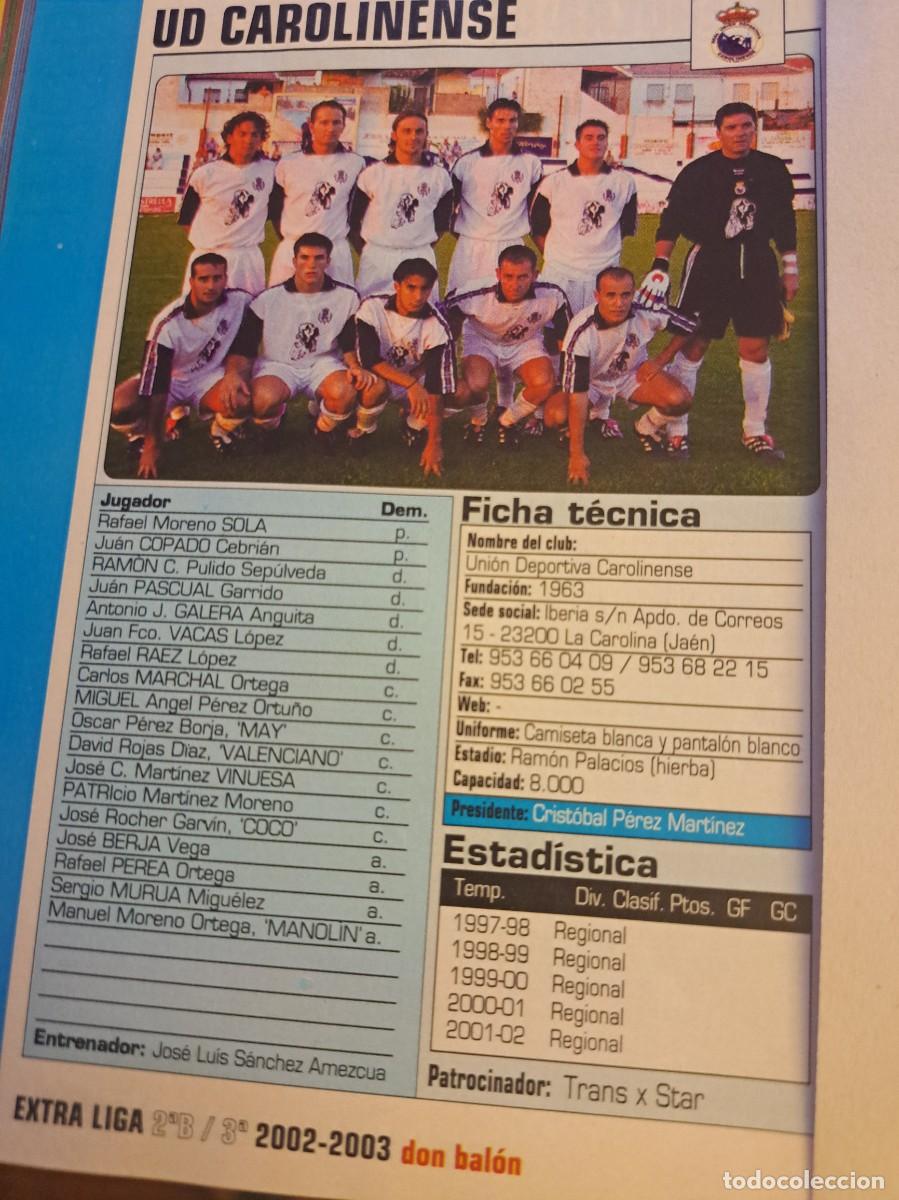 Collectionnisme sportif: Foto plantilla y jugadores Don Bal&oacute;n 2002-03. UD Carolinense