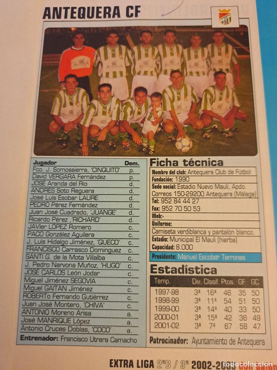 Collectionnisme sportif: Foto plantilla y jugadores Don Bal&oacute;n 2002-03. Antequera CF