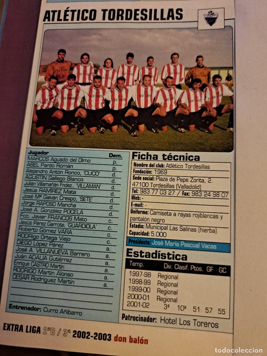 Sports collectibles: Foto plantilla y jugadores Don Bal&oacute;n 2002-03. Atl&eacute;tico Tordesillas