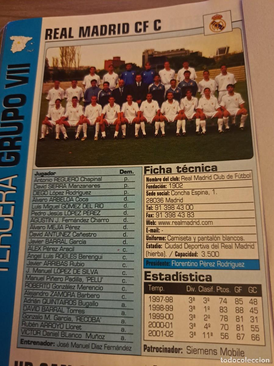 Sammelleidenschaft Sport: Foto plantilla y jugadores Don Bal&oacute;n 2002-03. Real Madrid C