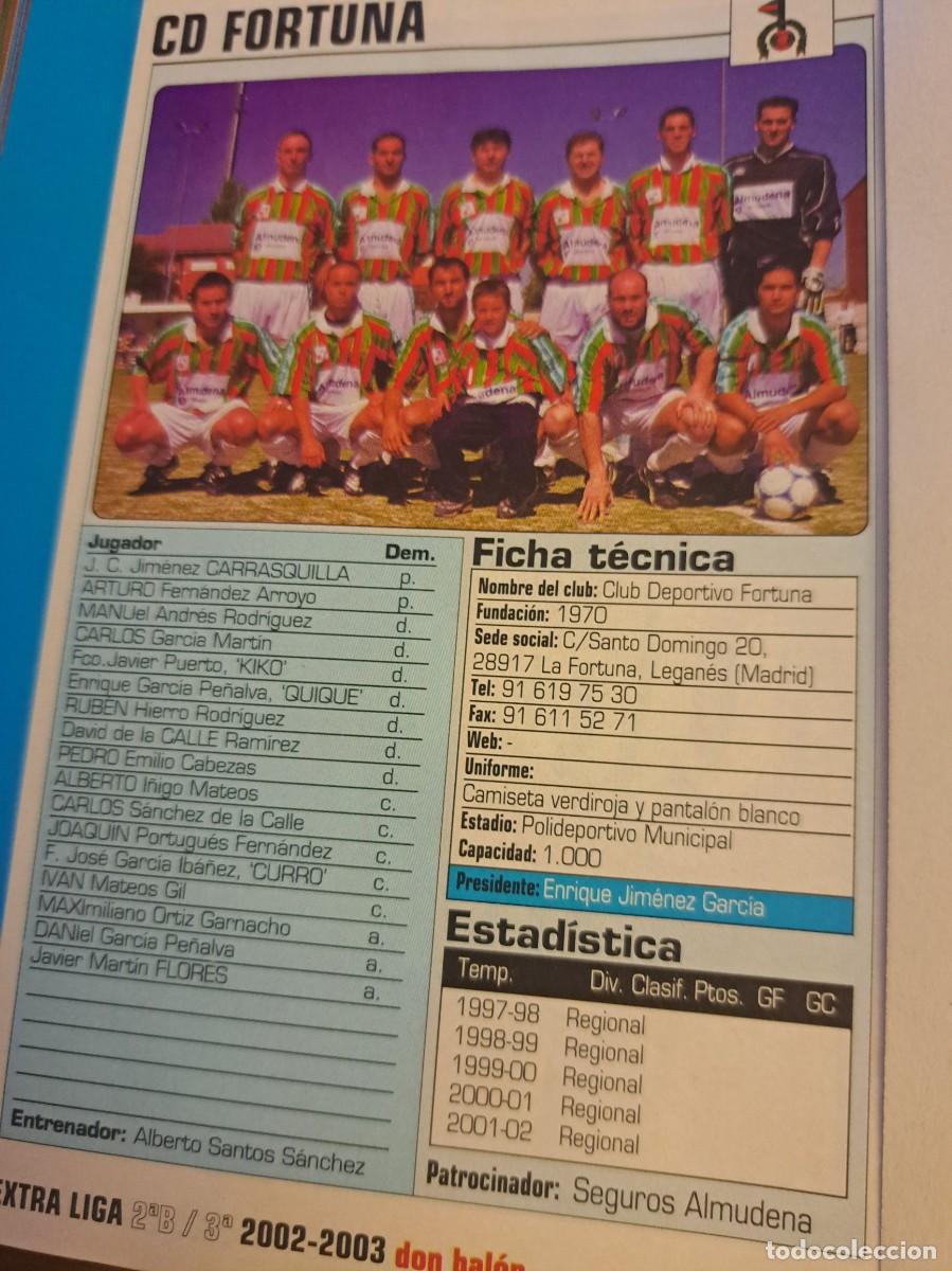 Colecionismo desportivo: Foto plantilla y jugadores Don Bal&oacute;n 2002-03. CD Fortuna