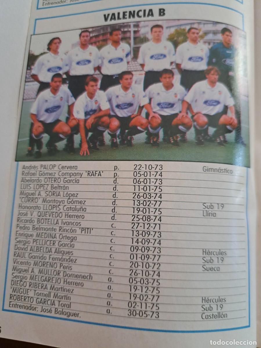 Collezionismo sportivo: Foto plantilla y jugadores Don Bal&oacute;n 1995-96. Valencia CF B