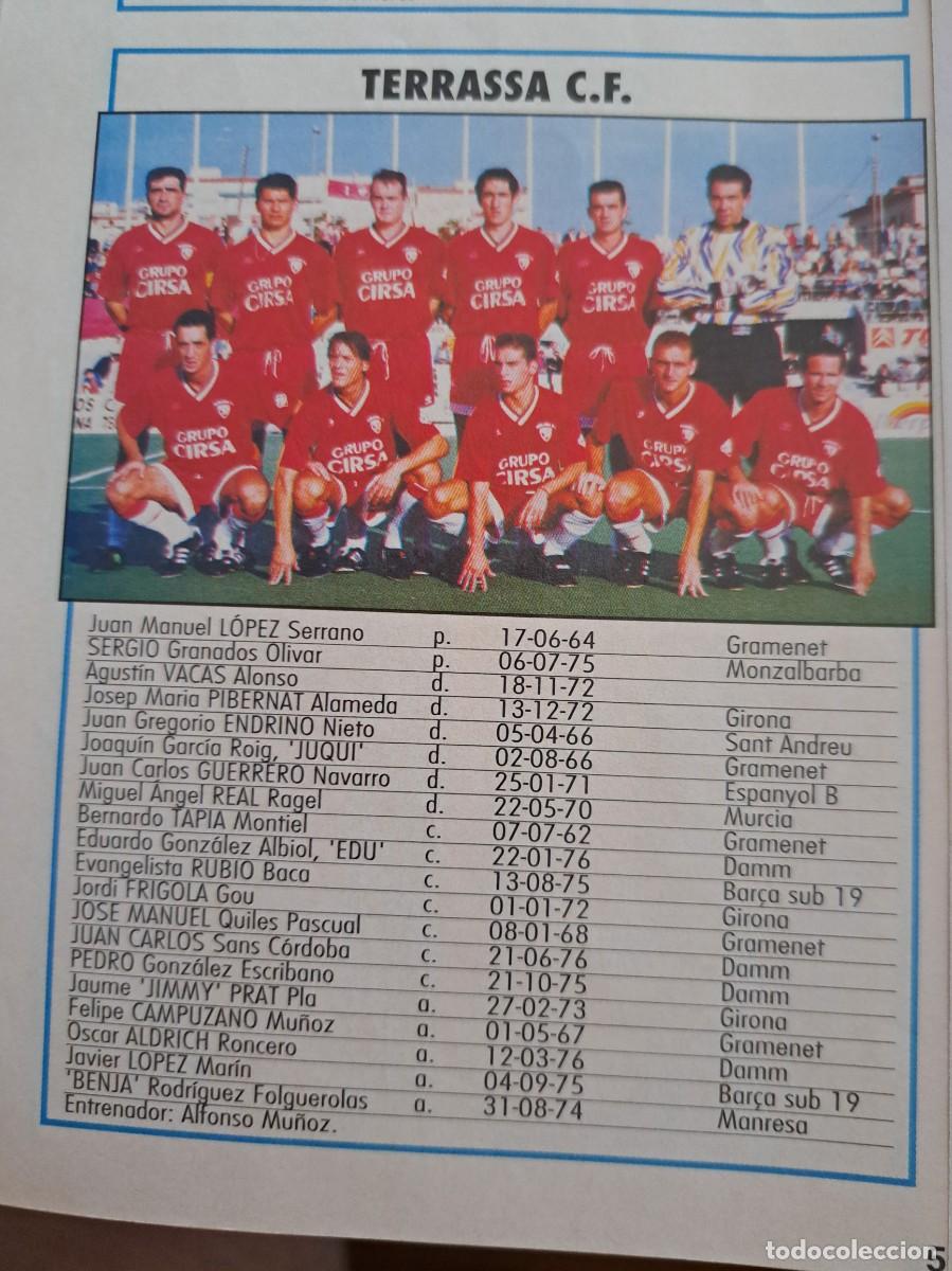 Collectionnisme sportif: Foto plantilla y jugadores Don Bal&oacute;n 1995-96. Terrassa CF