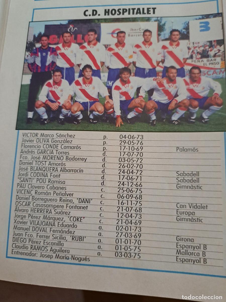 Collezionismo sportivo: Foto plantilla y jugadores Don Bal&oacute;n 1995-96. CD Hospitalet